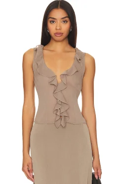 Women LIONESS Matching Sets>Rose Ruffle Top