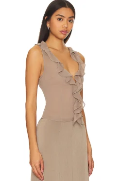 Women LIONESS Matching Sets>Rose Ruffle Top