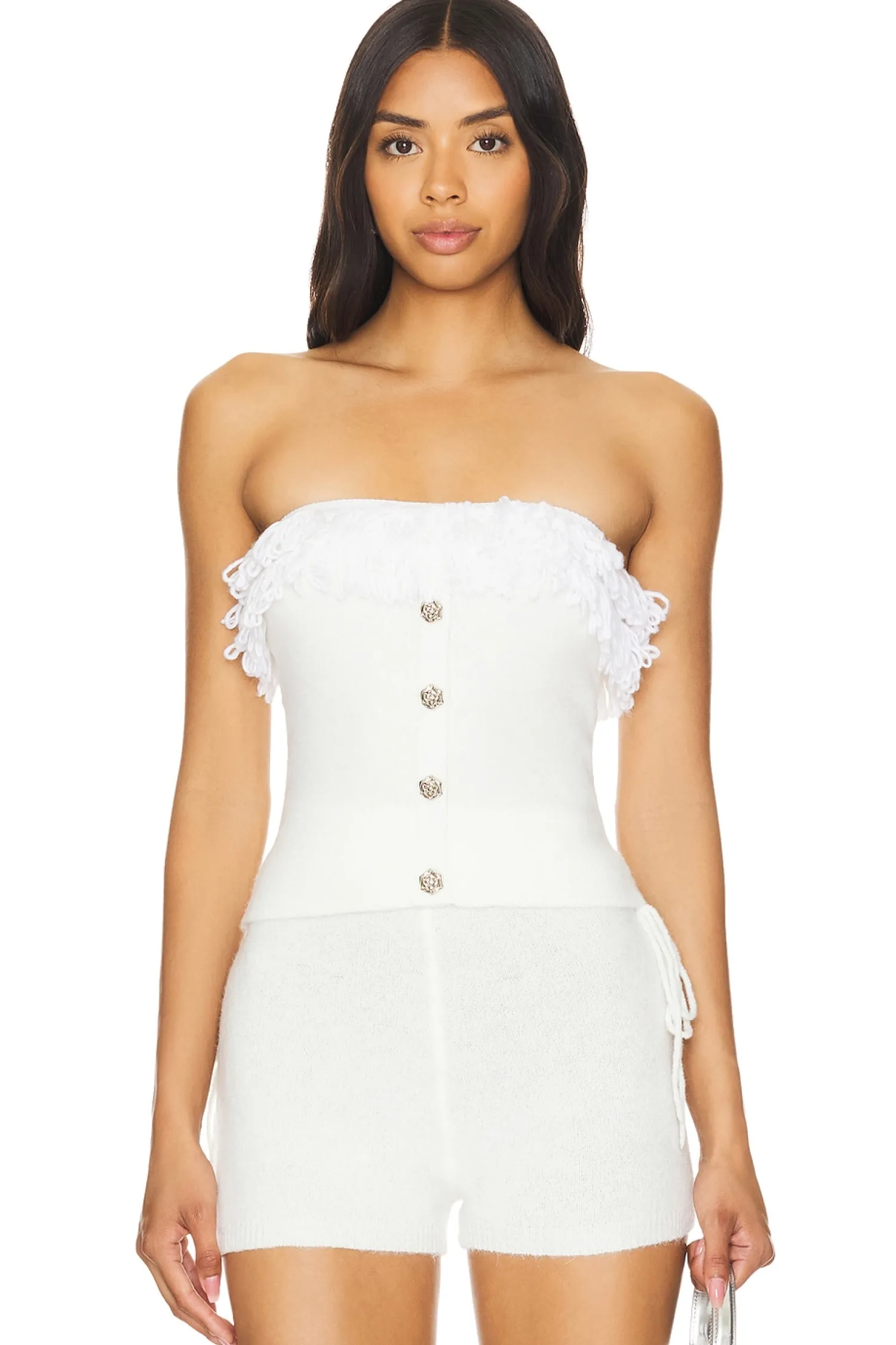 Women Zemeta Matching Sets>Rosie Ruffle Knit Tube Top