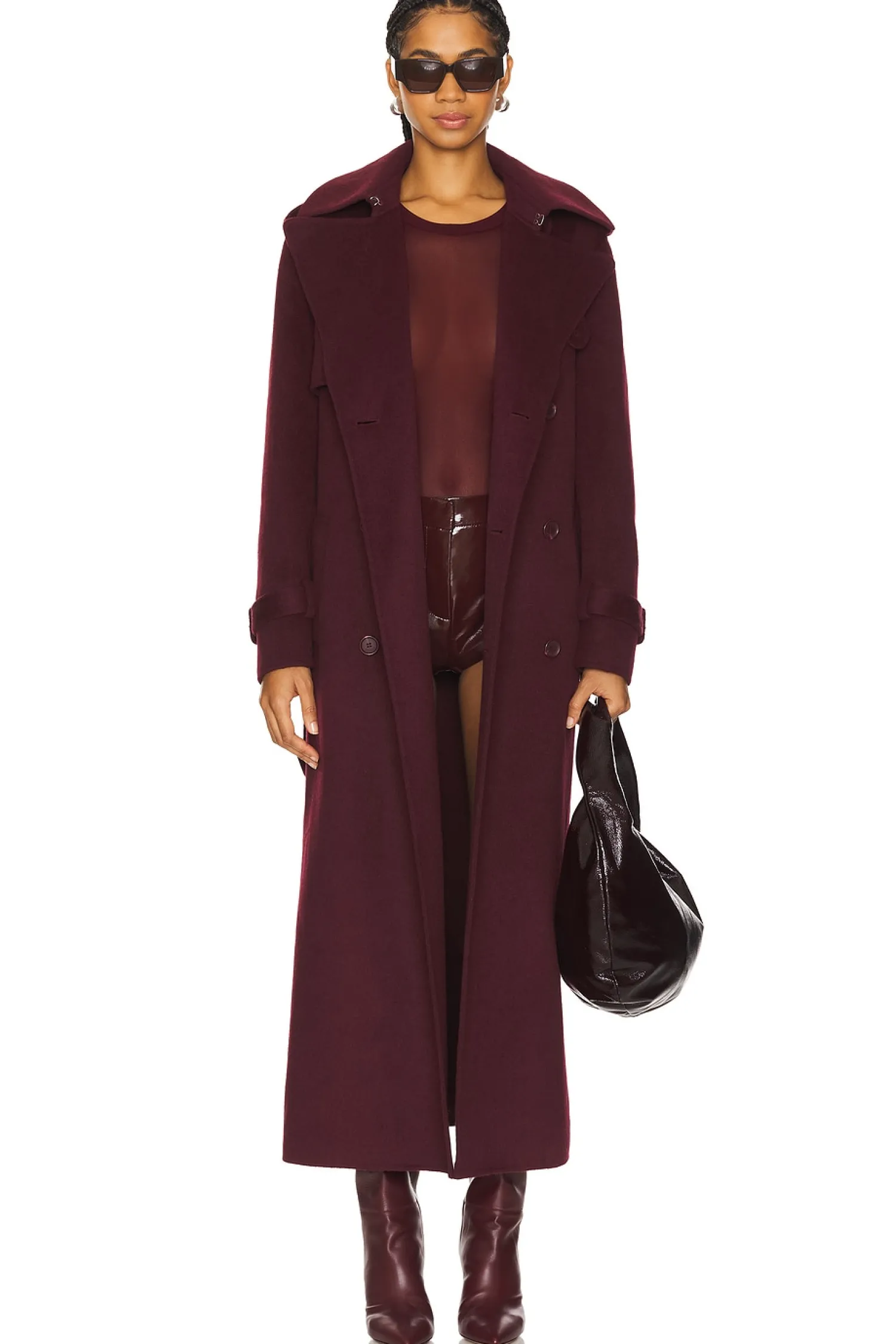 Women SIMKHAI Jackets & Coats>Rumi Belted Long Coat