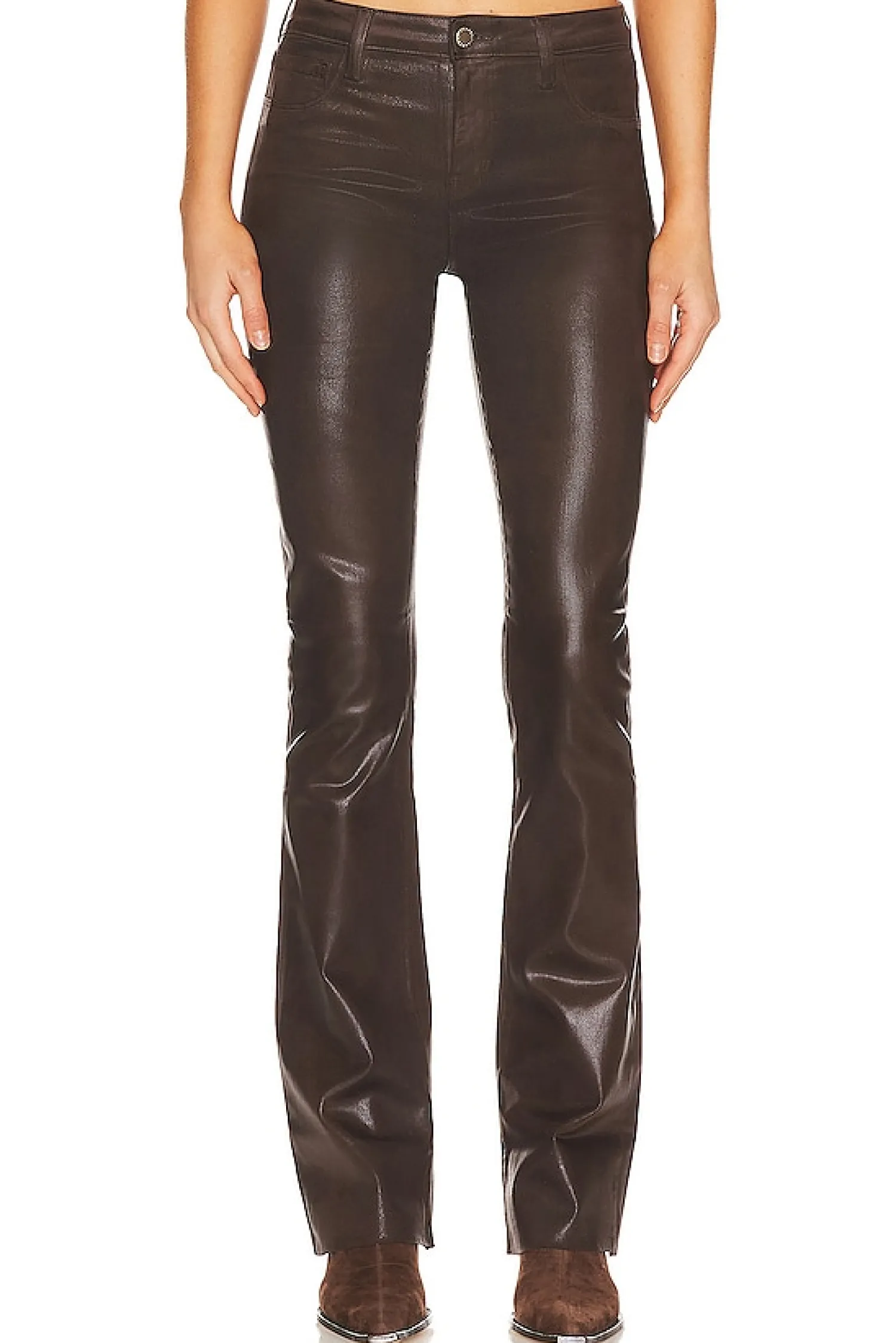 Women L'AGENCE Pants>Ruth High Rise Straight Hem
