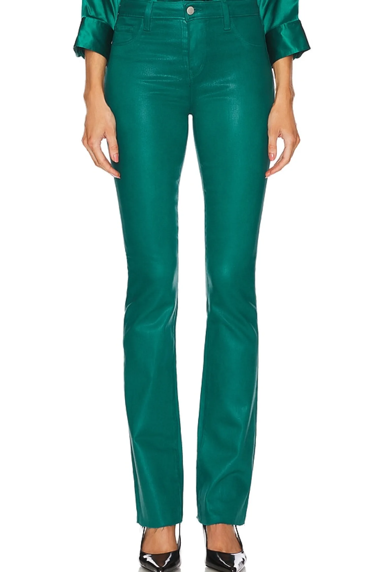 Women L'AGENCE Pants>Ruth High Rise Straight Hem