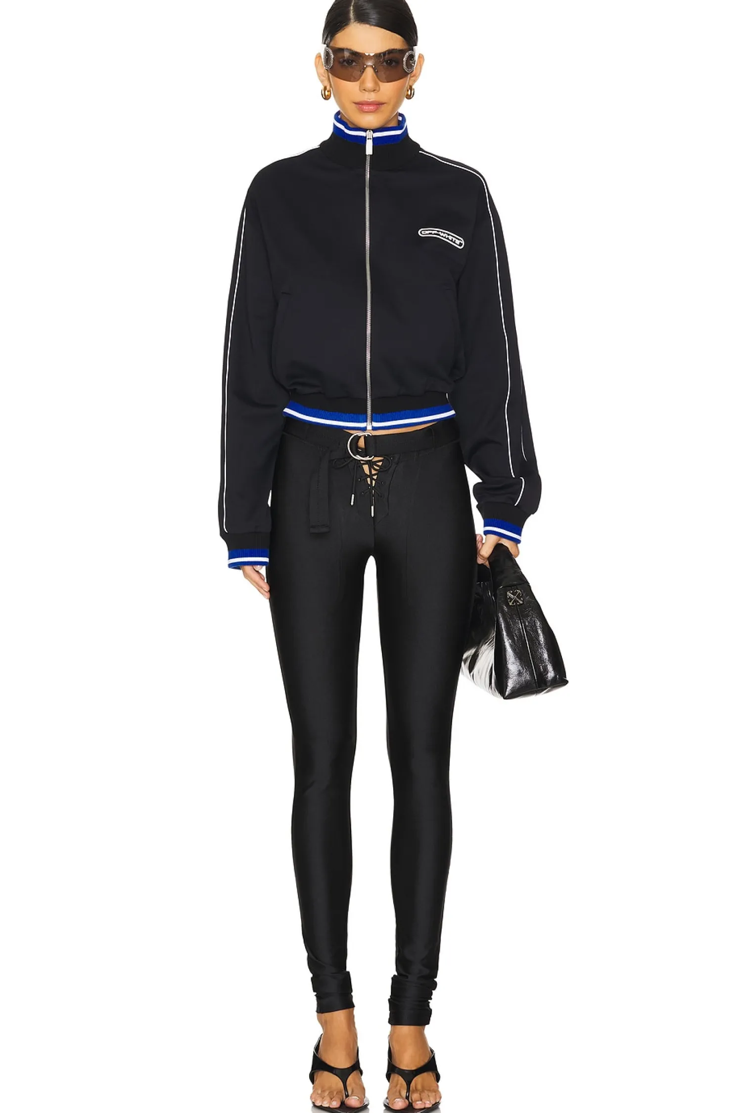 Women OFF-WHITE Jackets & Coats>90's Logo Crop Track Jacket