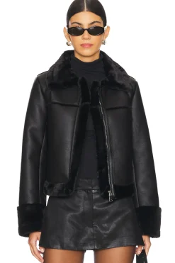 Women superdown Jackets & Coats>Sasha Faux Leather Jacket