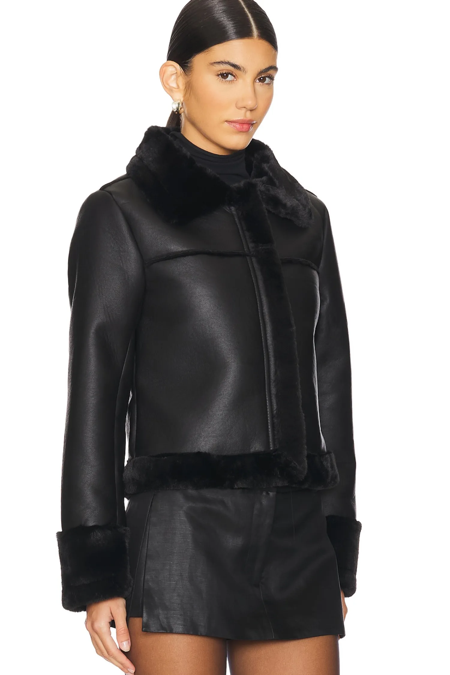 Women superdown Jackets & Coats>Sasha Faux Leather Jacket