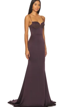 Women Alex Perry Dresses>Satin Bustier Gown