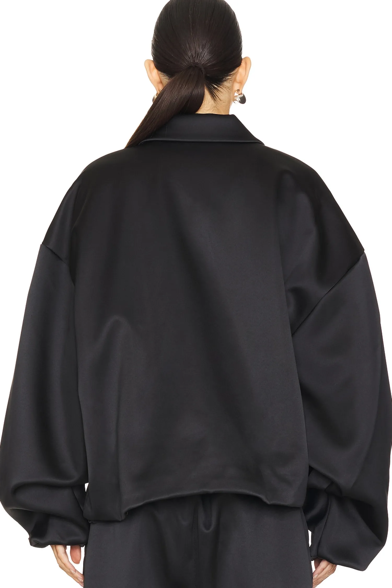 Women Fear of God ESSENTIALS Jackets & Coats>Satin Nylon Bomber Jacket