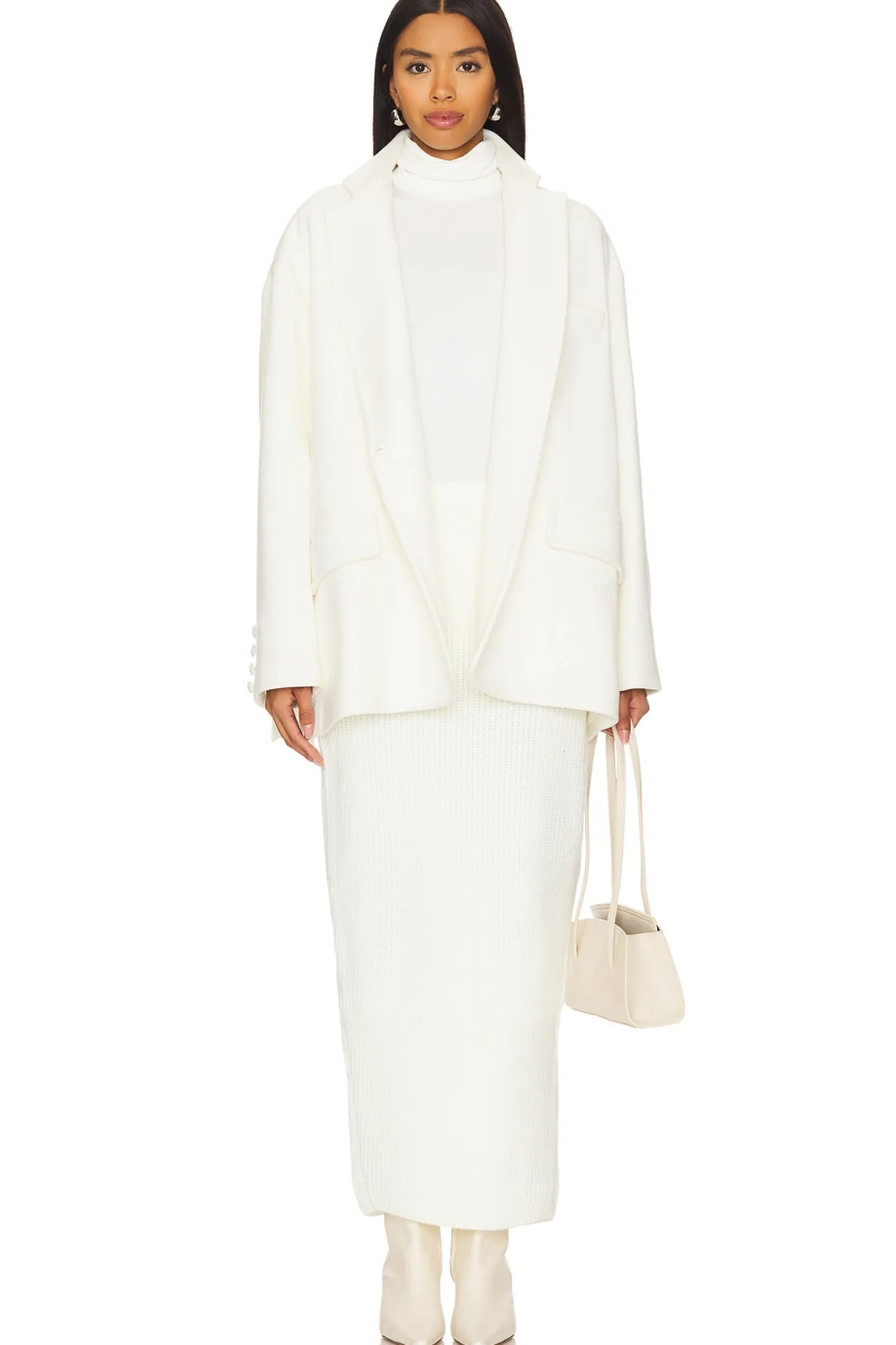 Women SELMACILEK Jackets & Coats>Scarf-detailed Cachet Blazer Jacket