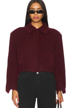Women SELMACILEK Jackets & Coats>Scarf-detailed Cachet Bomber Jacket