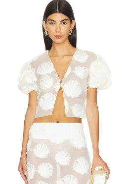 Women House of Sunny Matching Sets>Scattered Shell Blouse