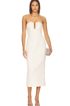 Women self-portrait Dresses>Sequin Boucle Midi Dress