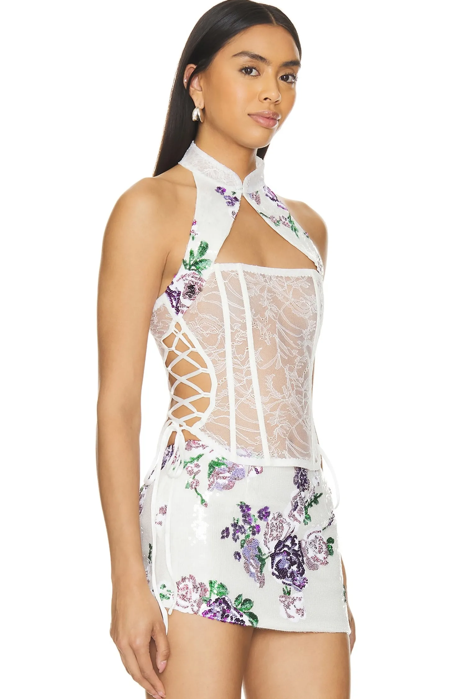 Women Kim Shui Matching Sets>Sequin Bustier