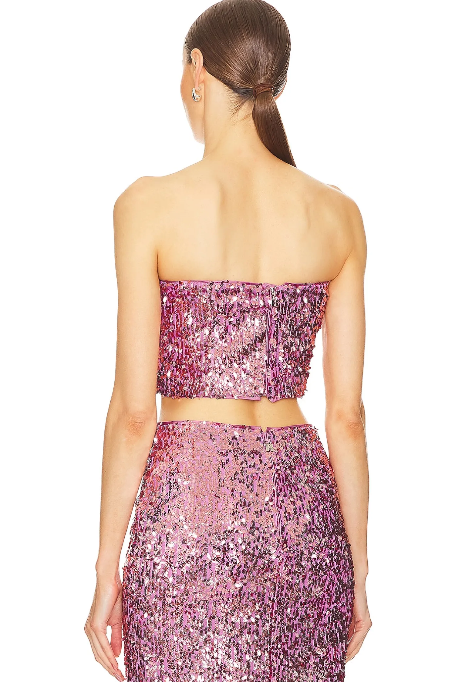 Women ROTATE Matching Sets>Sequin Crop Top
