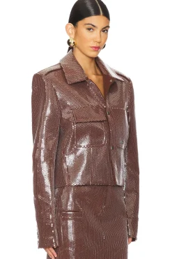 Women PRIVATE POLICY Jackets & Coats>Sequin Cropped Suit Jacket