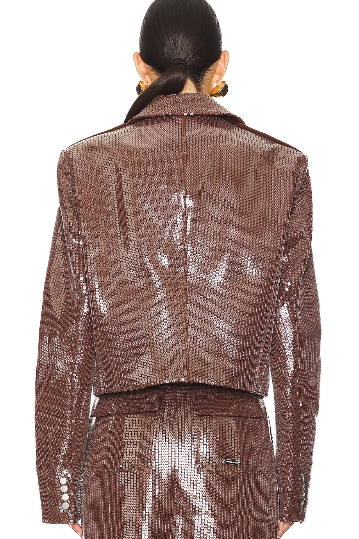 Women PRIVATE POLICY Jackets & Coats>Sequin Cropped Suit Jacket