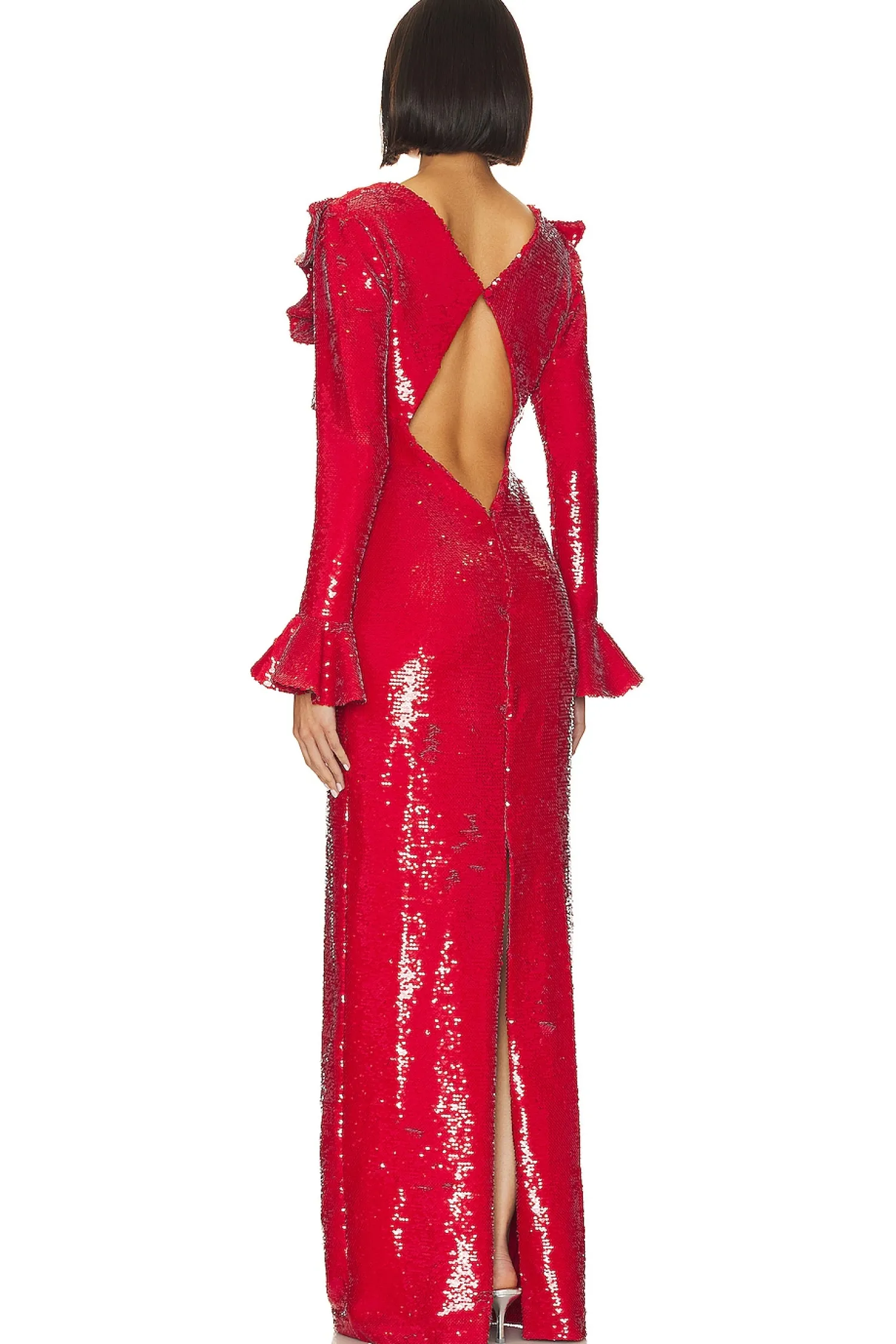 Women PatBO Dresses>Sequin Cutout Maxi Dress