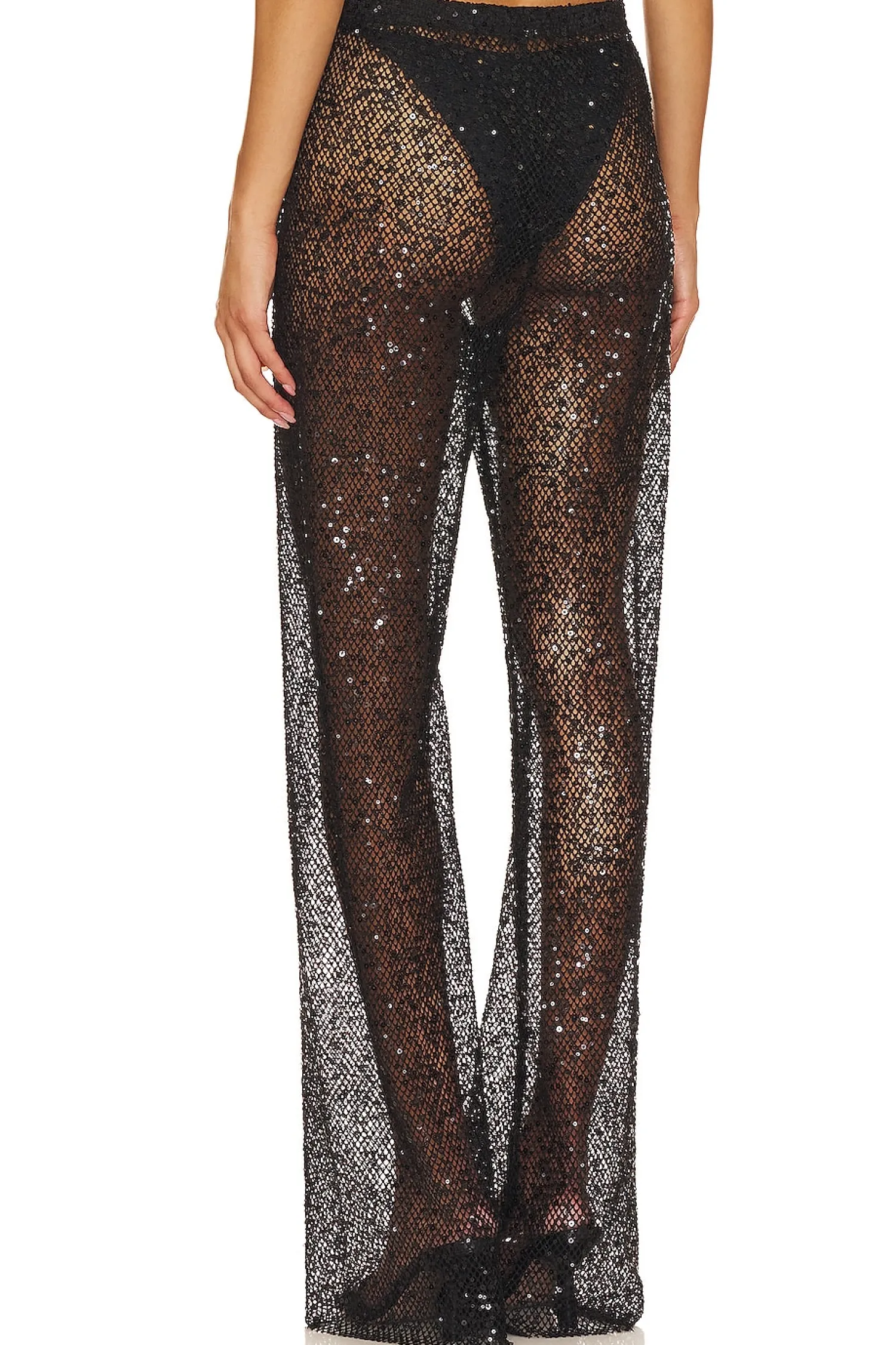 Women Good American Pants>Sequins Wide Leg Pant