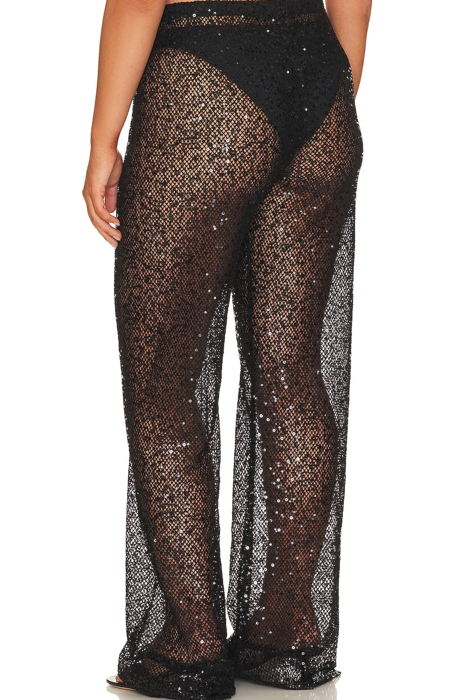 Women Good American Pants>Sequins Wide Leg Pant