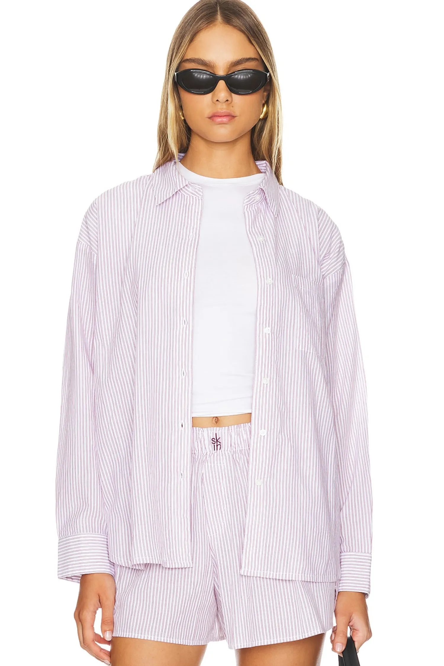 Women Skin Matching Sets>Serena Button Down