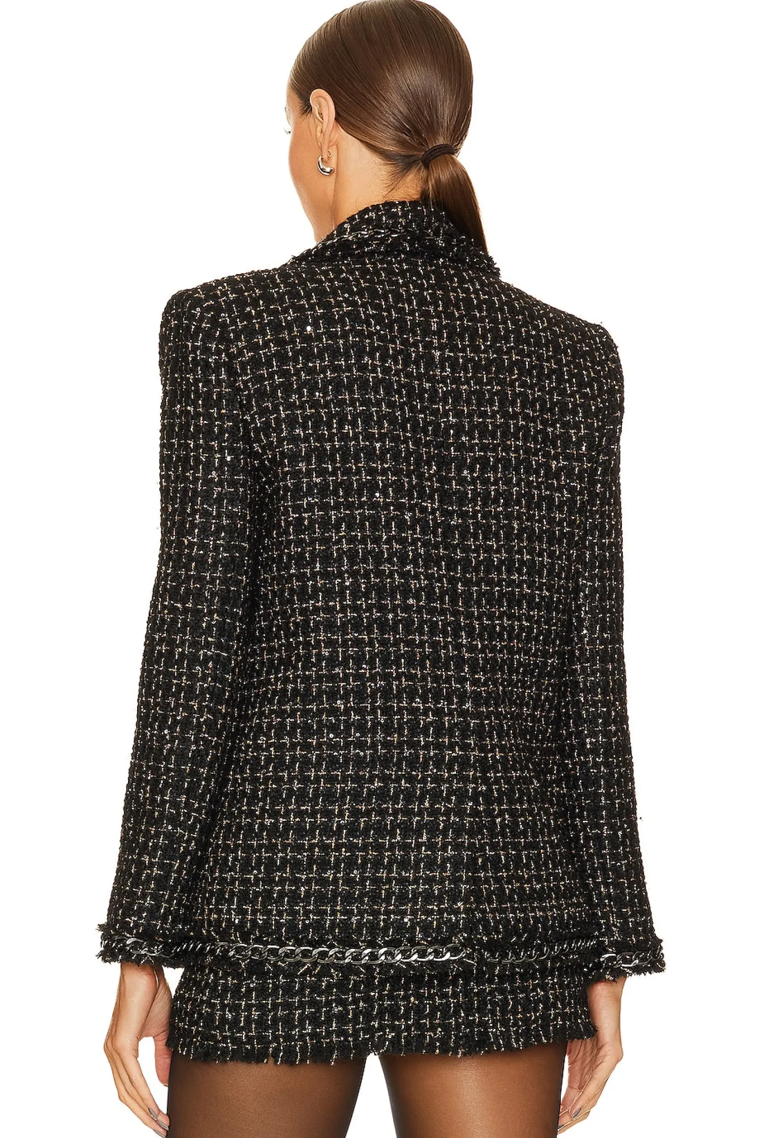 Women Alice + Olivia Jackets & Coats>Shan Chain Fringe Blazer