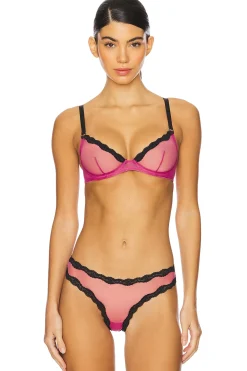 Women fleur du mal Lingerie & Sleepwear>Sheer Tulle Demi Bra