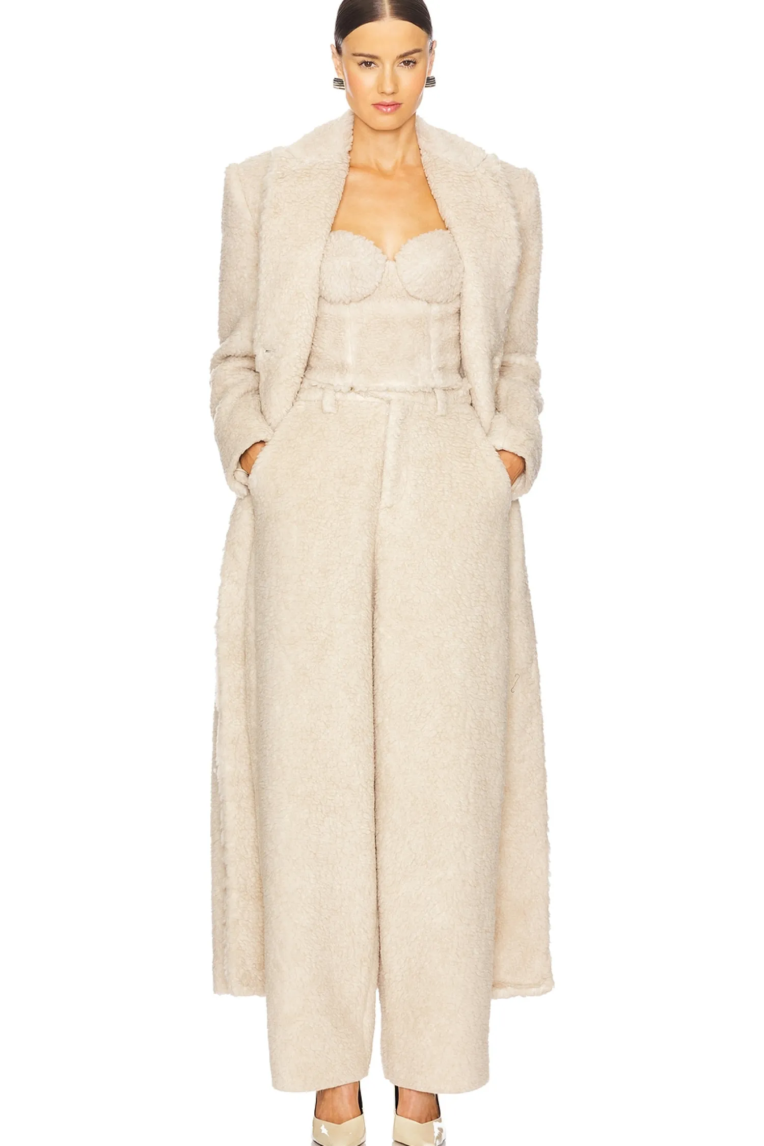 Women GIUSEPPE DI MORABITO Jackets & Coats>Sherpa Coat