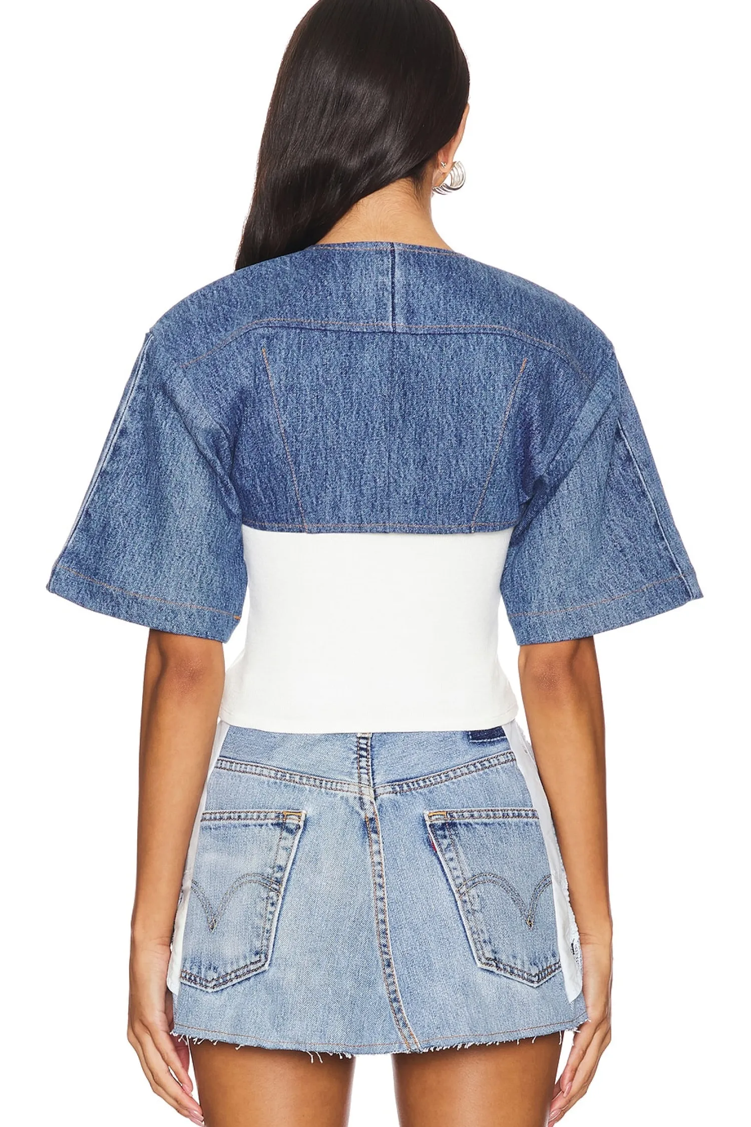 Women SAMI MIRO VINTAGE Jackets & Coats>Short Sleeve Denim Bolero