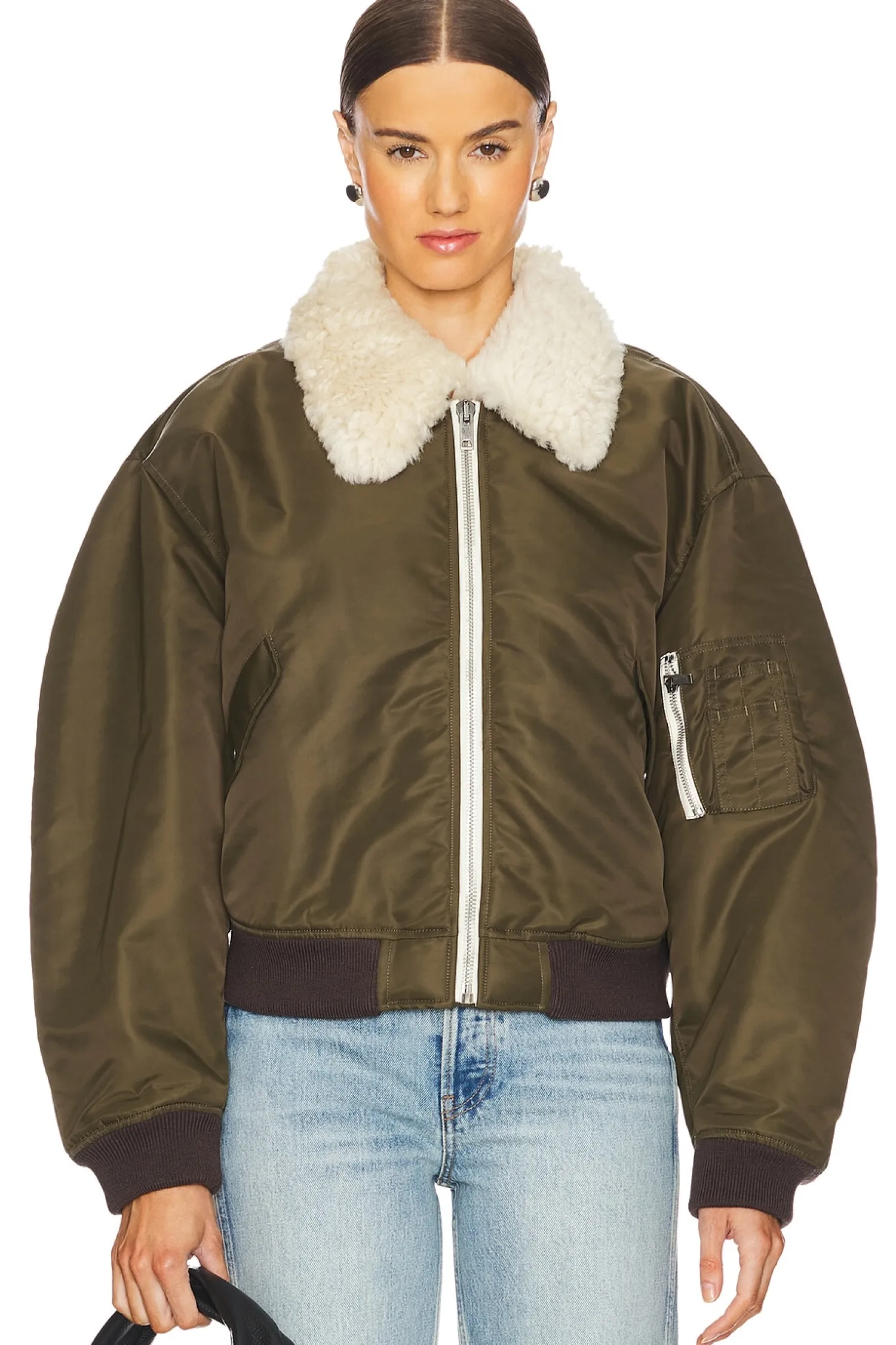 Women RE/DONE Jackets & Coats>Shrunken Bomber
