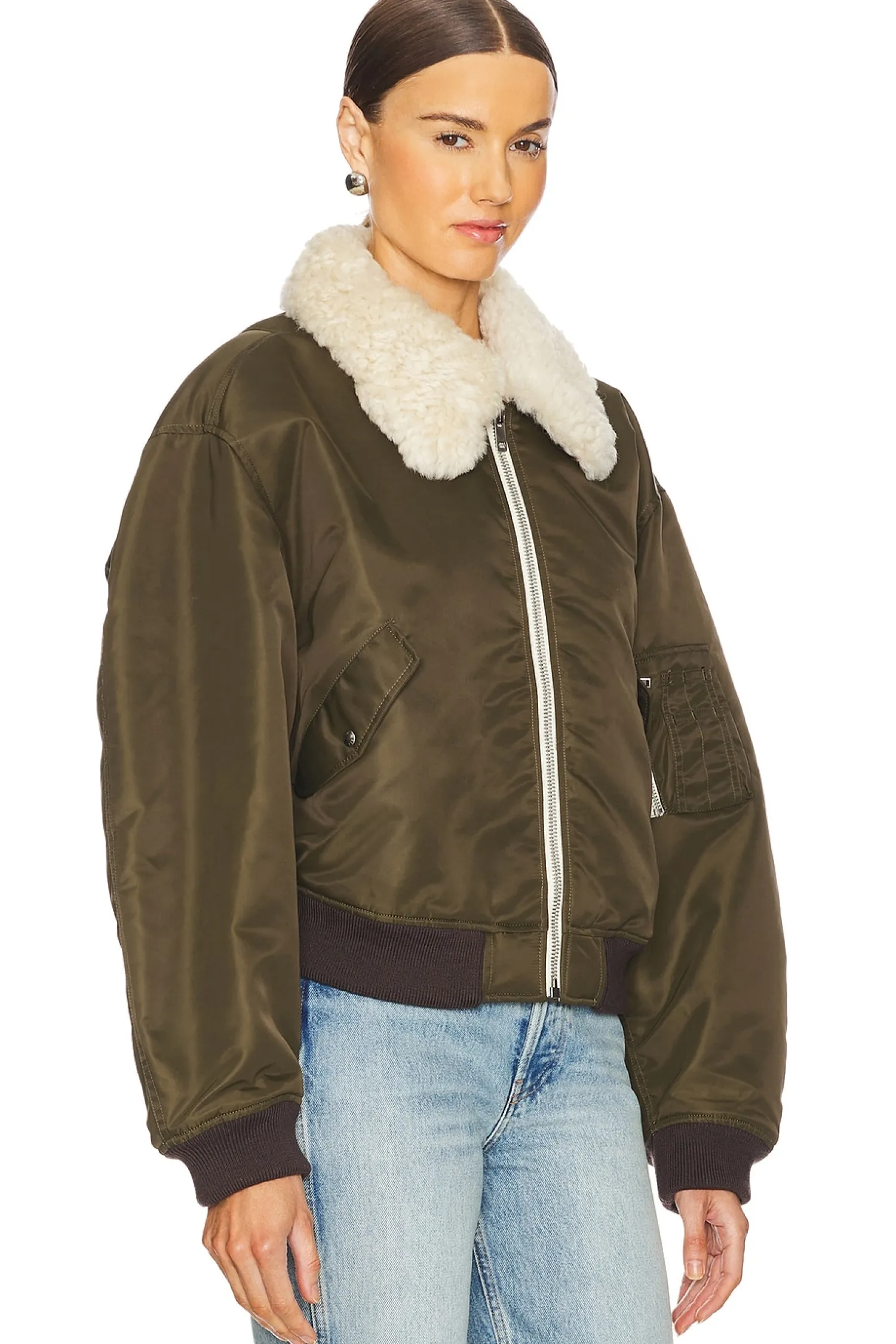 Women RE/DONE Jackets & Coats>Shrunken Bomber