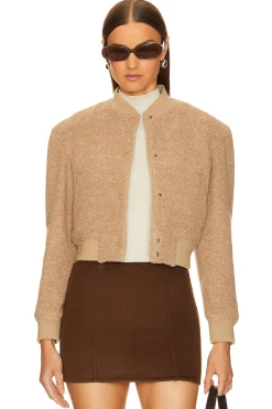 Women Theory Jackets & Coats>Shrunken Fleece Teddy Jacket