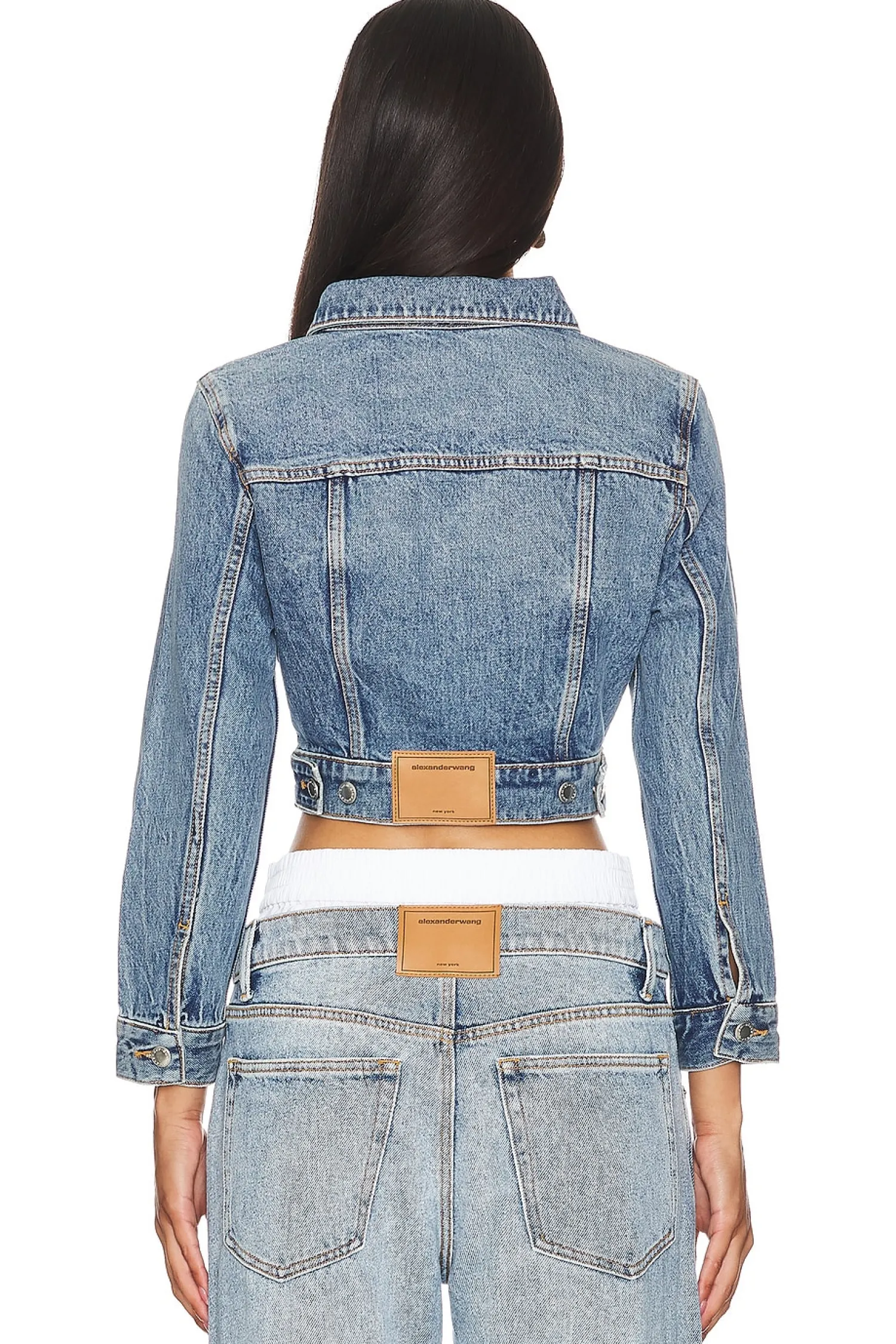Women Alexander Wang Jackets & Coats>Shrunken Trucker Jacket