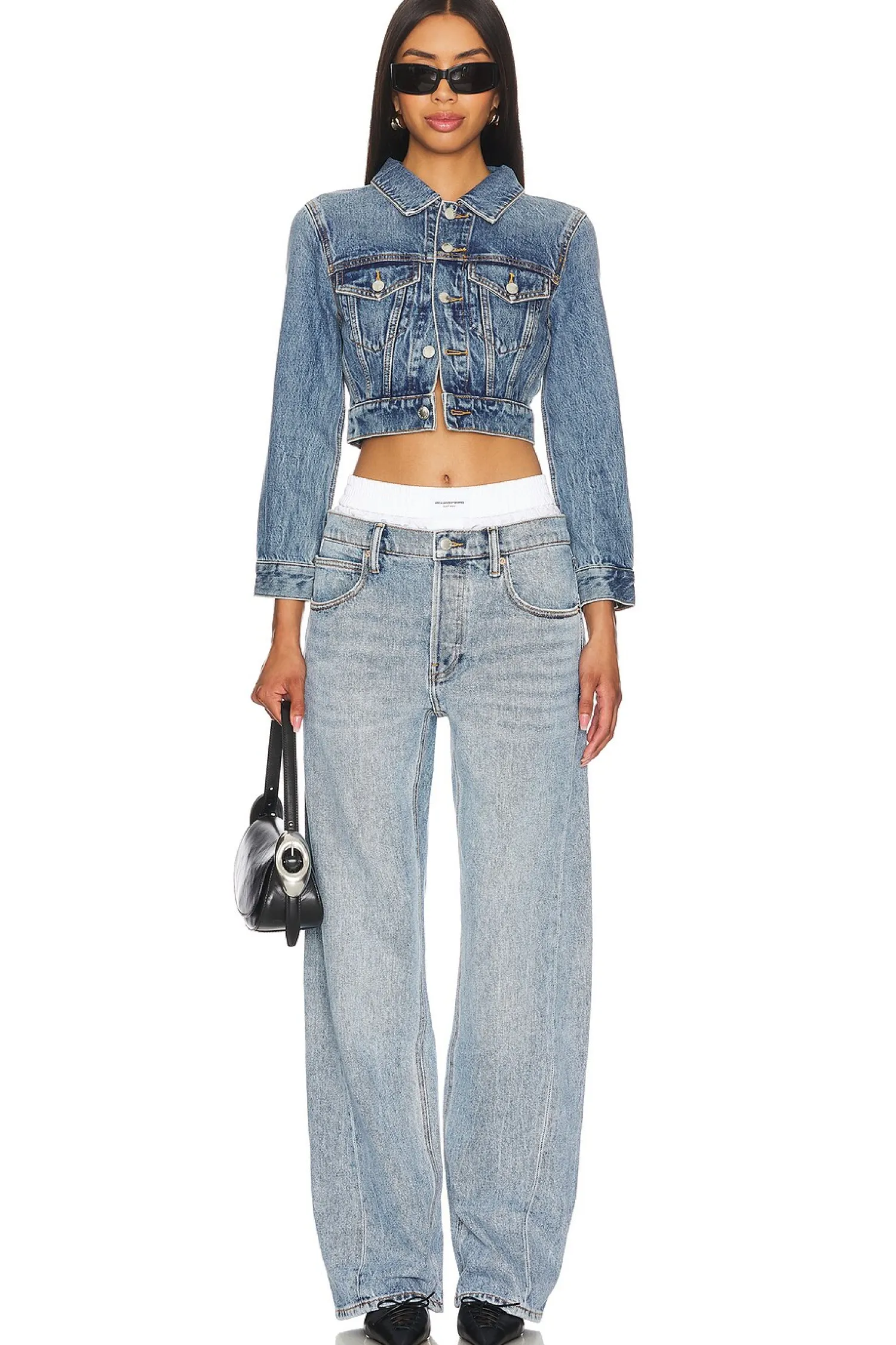 Women Alexander Wang Jackets & Coats>Shrunken Trucker Jacket