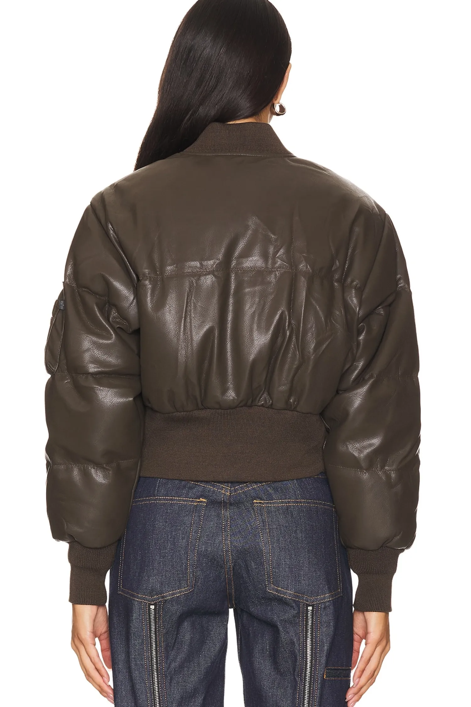 Women ALPHA INDUSTRIES Jackets & Coats>Sierra Faux Leather Short Puffer