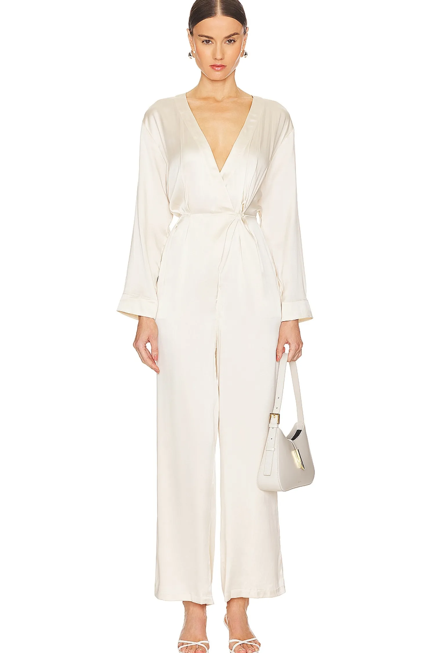 Women LUNYA Jumpsuits>Silk Long Sleeve Jumpsuit