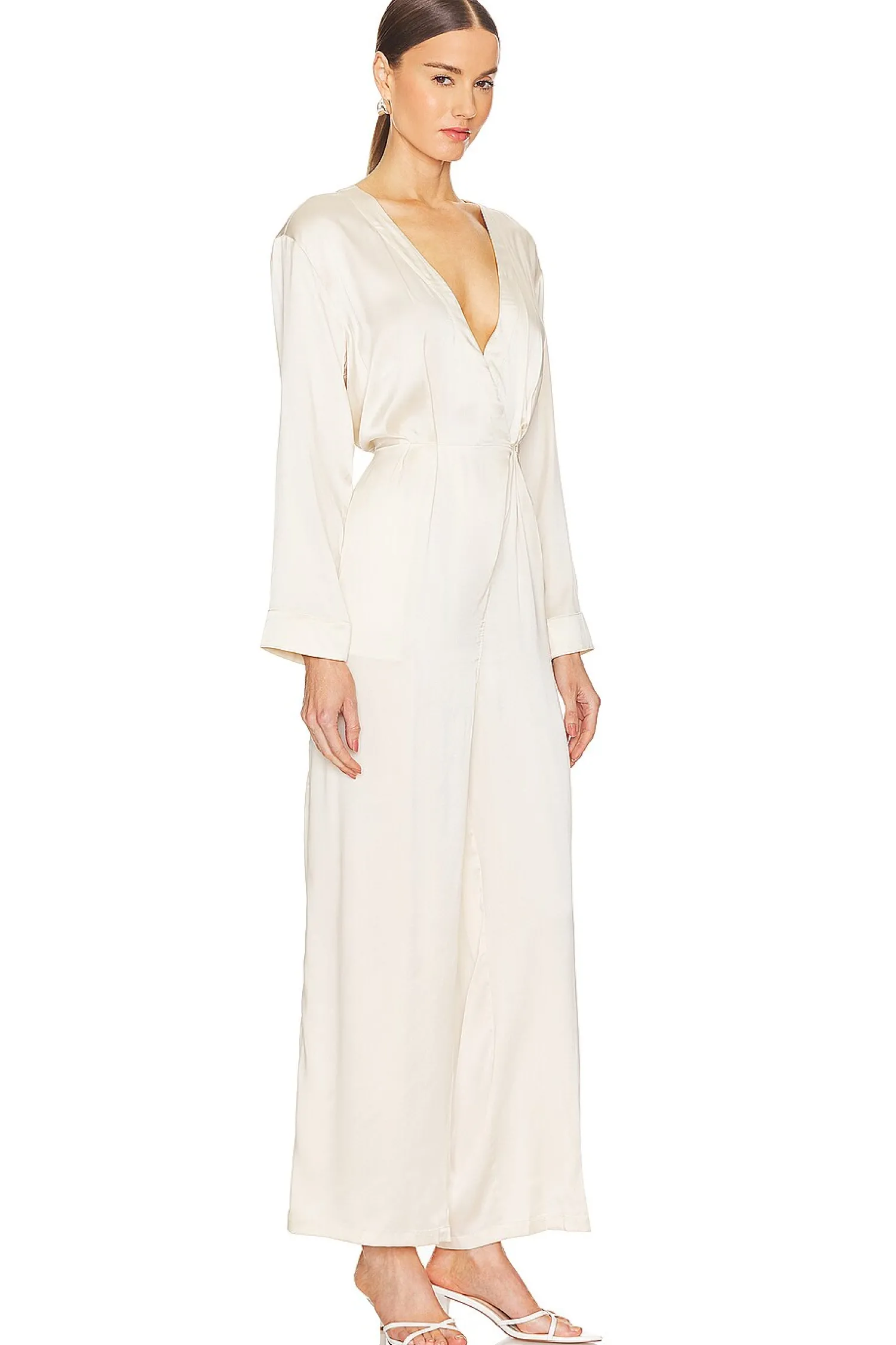 Women LUNYA Jumpsuits>Silk Long Sleeve Jumpsuit