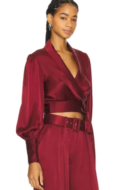 Women Zimmermann Matching Sets>Silk Wrap Top