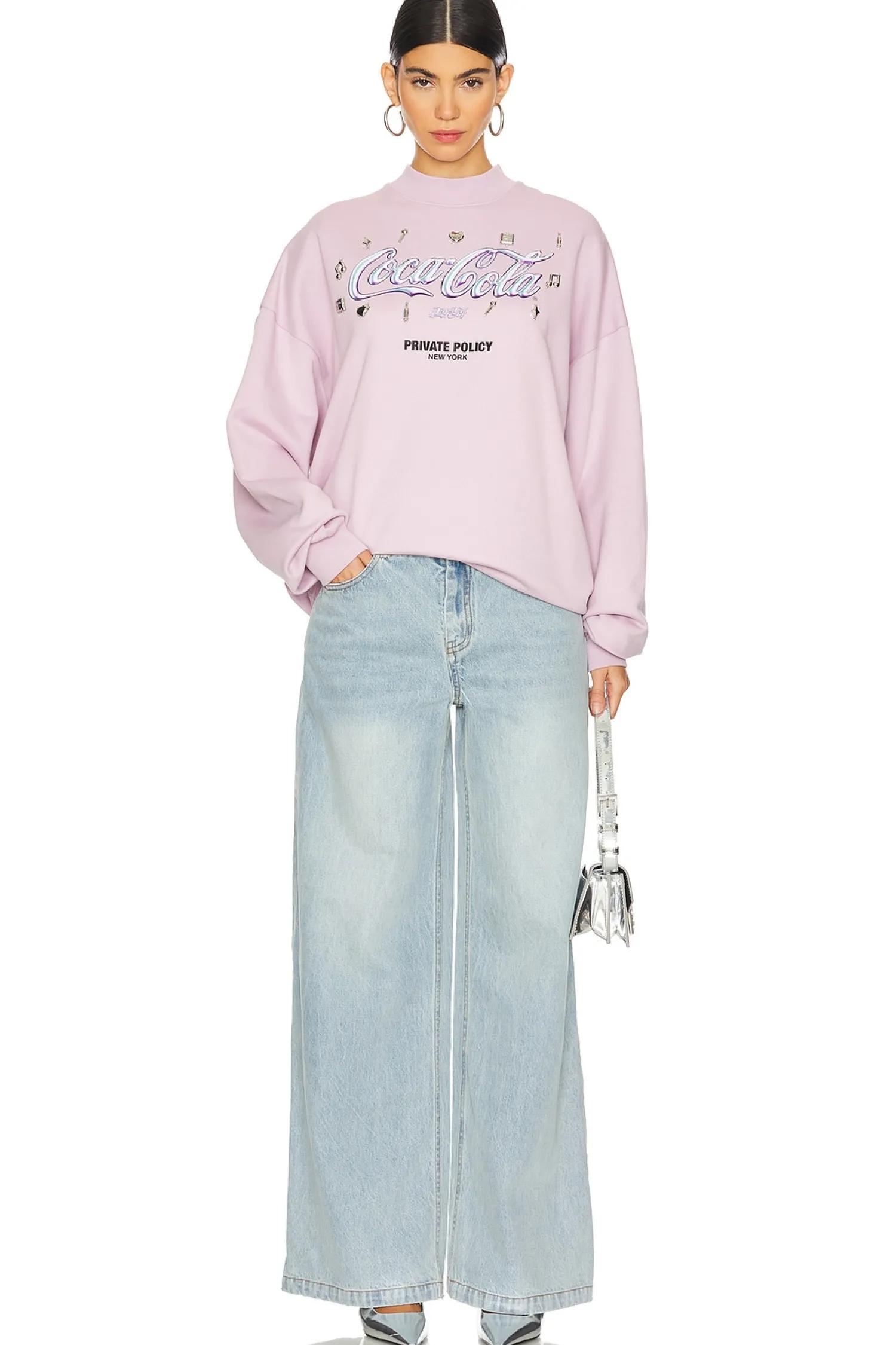Women PRIVATE POLICY Loungewear>Silver Charm Sweatshirt