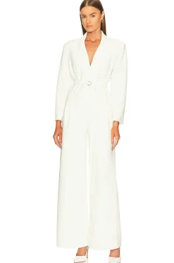 Women Norma Kamali Jumpsuits>Single Breasted Straight Leg Jumpsuit