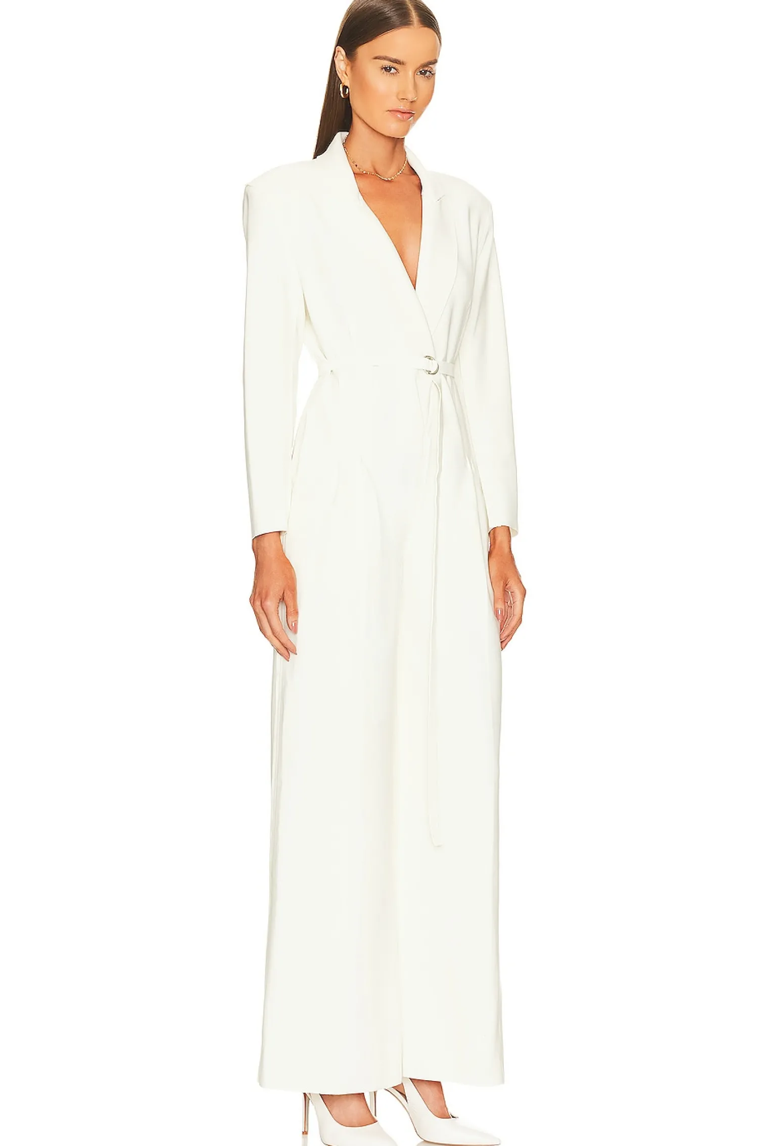 Women Norma Kamali Jumpsuits>Single Breasted Straight Leg Jumpsuit
