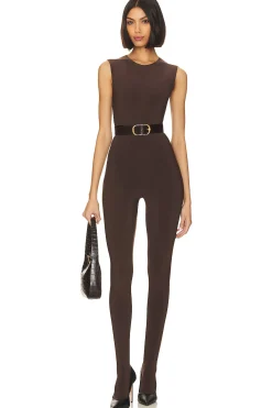 Women Norma Kamali Jumpsuits>Sleeveless Catsuit With Footsie