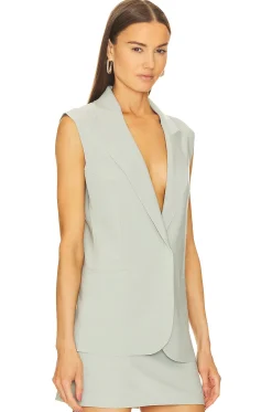 Women Norma Kamali Jackets & Coats>Sleeveless Single Breasted Jacket