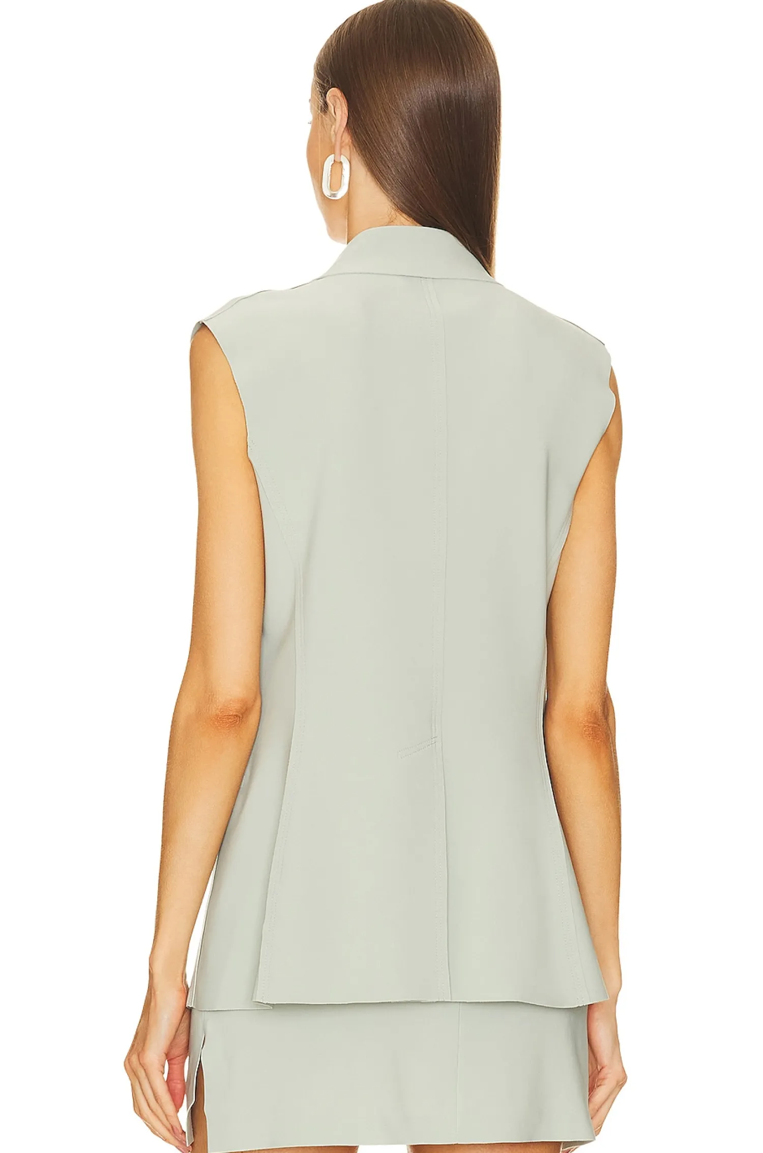 Women Norma Kamali Jackets & Coats>Sleeveless Single Breasted Jacket