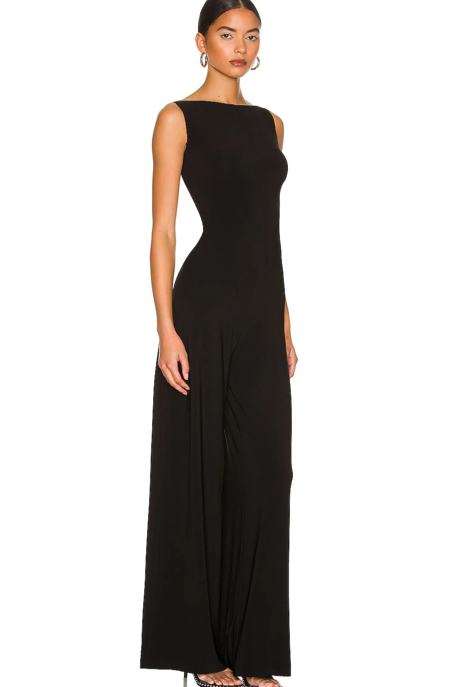 Women Norma Kamali Jumpsuits>Sleeveless X Straight Leg Jumpsuit