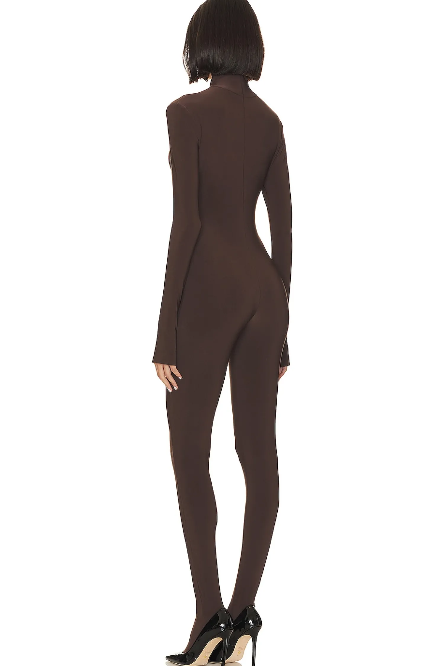 Women Norma Kamali Jumpsuits>Slim Fit Turtle Catsuit With Footsie