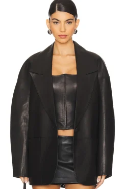 Women The Sei Jackets & Coats>Slouchy Leather Blazer