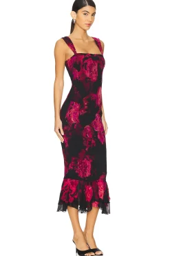 Women HEMANT AND NANDITA Dresses>Smocked Midi Dress