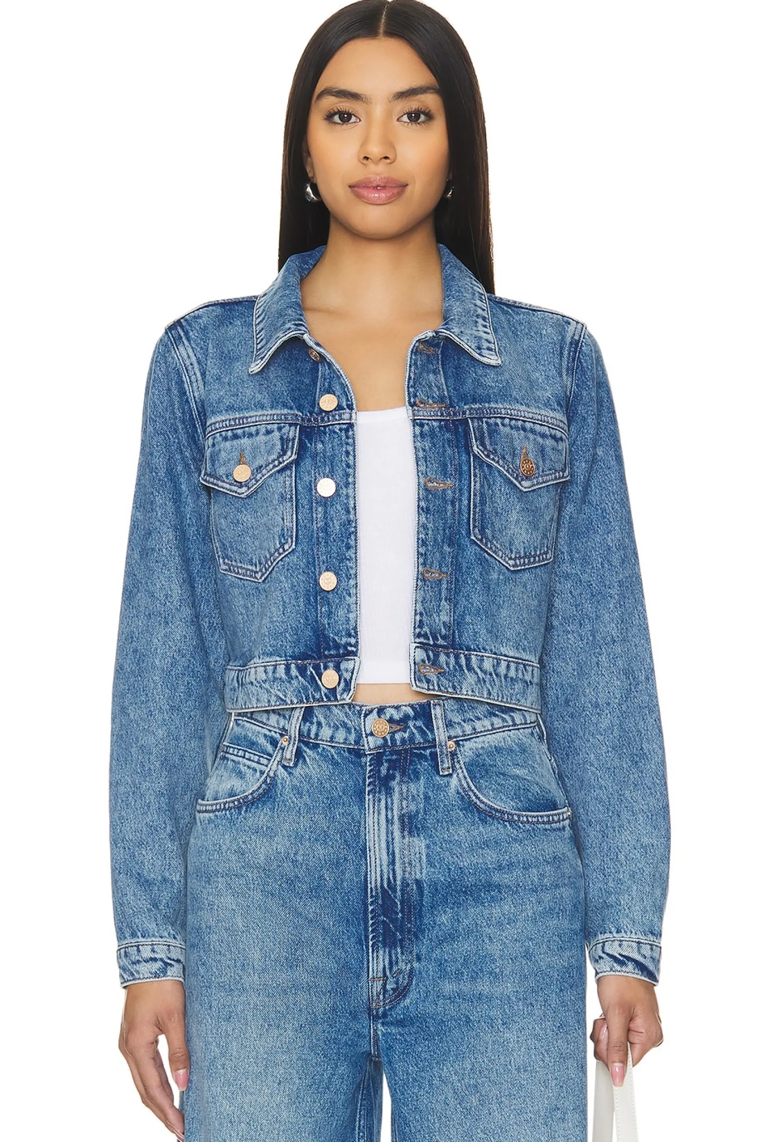 Women MOTHER Jackets & Coats>SNACKS! The Chiclet Crop Jacket