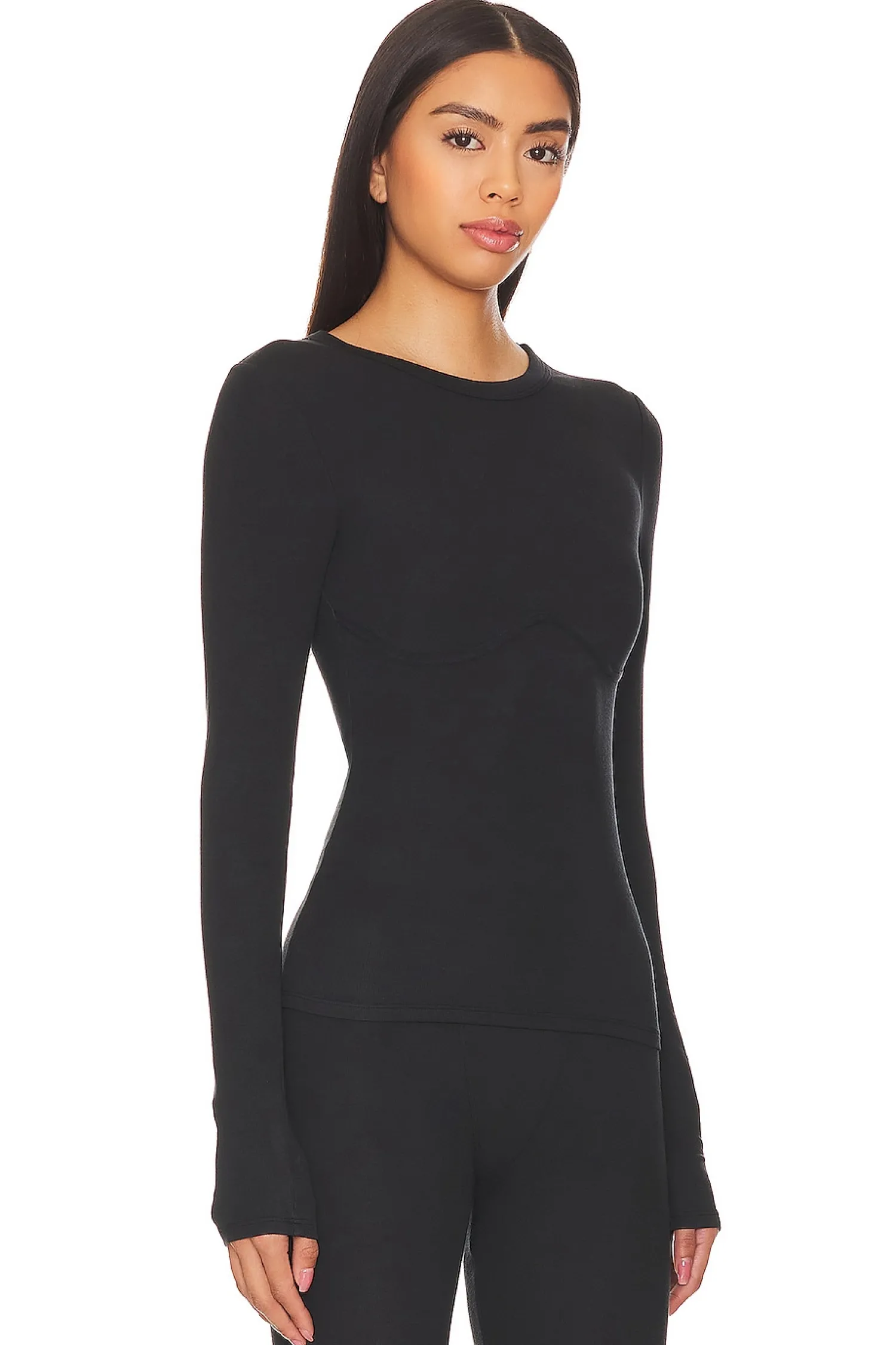 Women LUNYA Lingerie & Sleepwear>Soft Modal Rib Underpin Long Sleeve