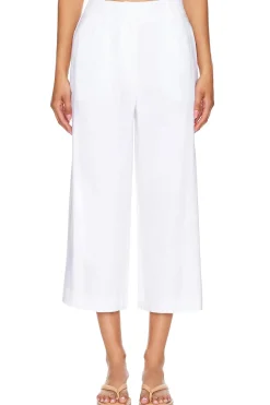 Women MILLY Pants>Solid Linen Pant