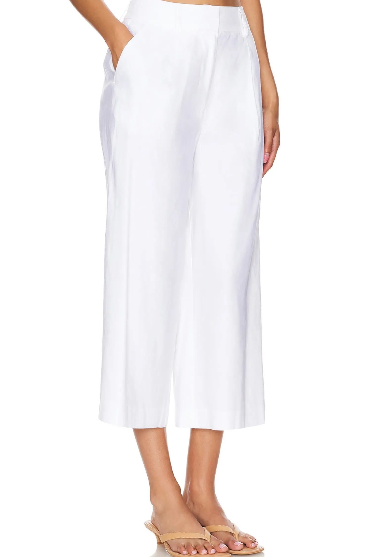 Women MILLY Pants>Solid Linen Pant